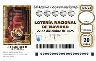 Imagen de décimos de Navidad en La Manita de Oro, administración de lotería en Cornellà